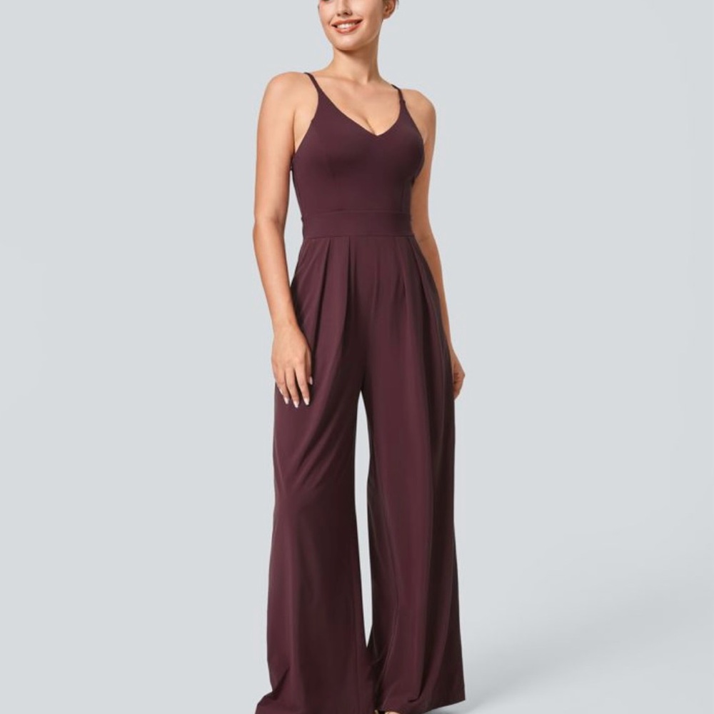 Elegant Burgundy Jumpsuit